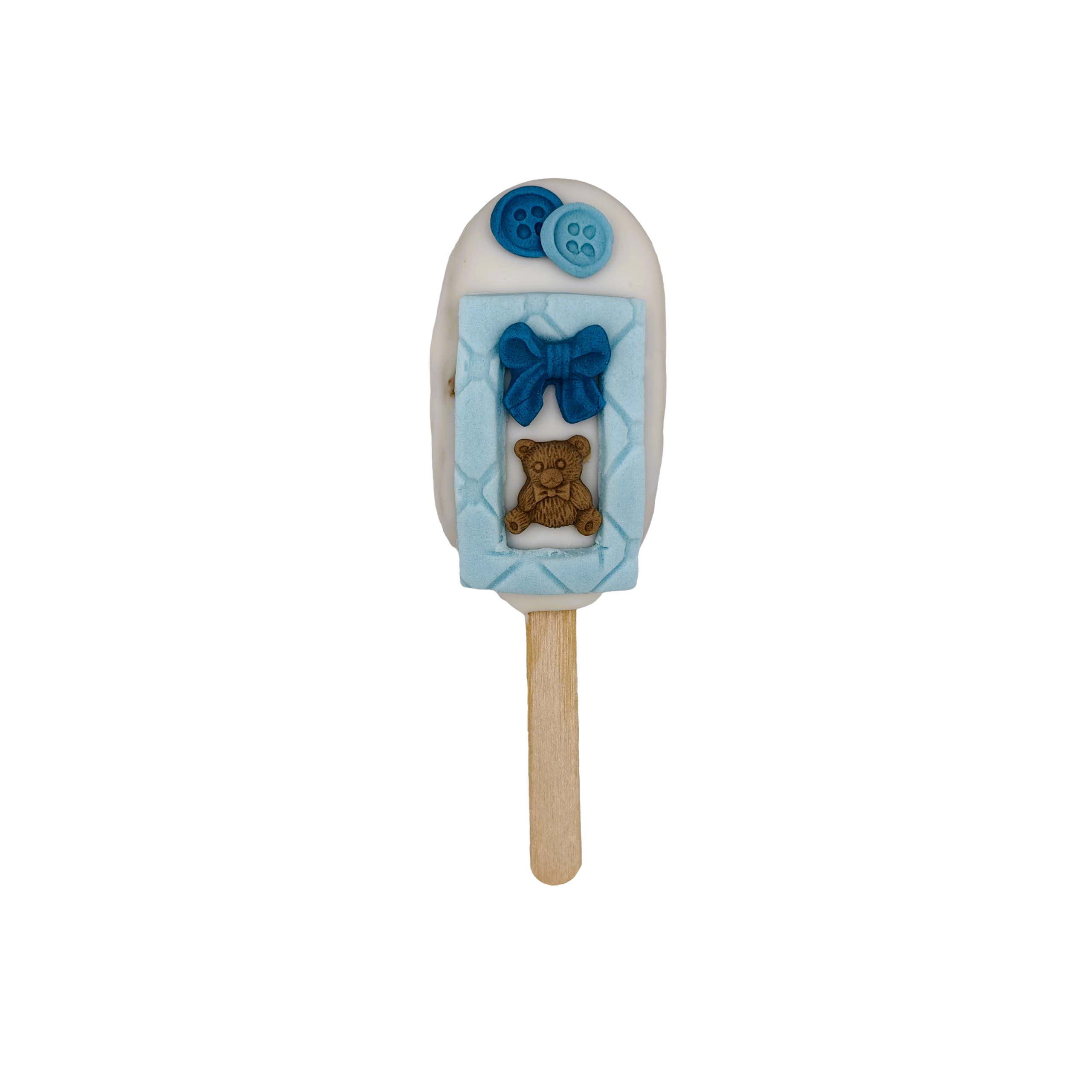 Cakesicle Αρκουδάκι με Μπλε Φιόγκο