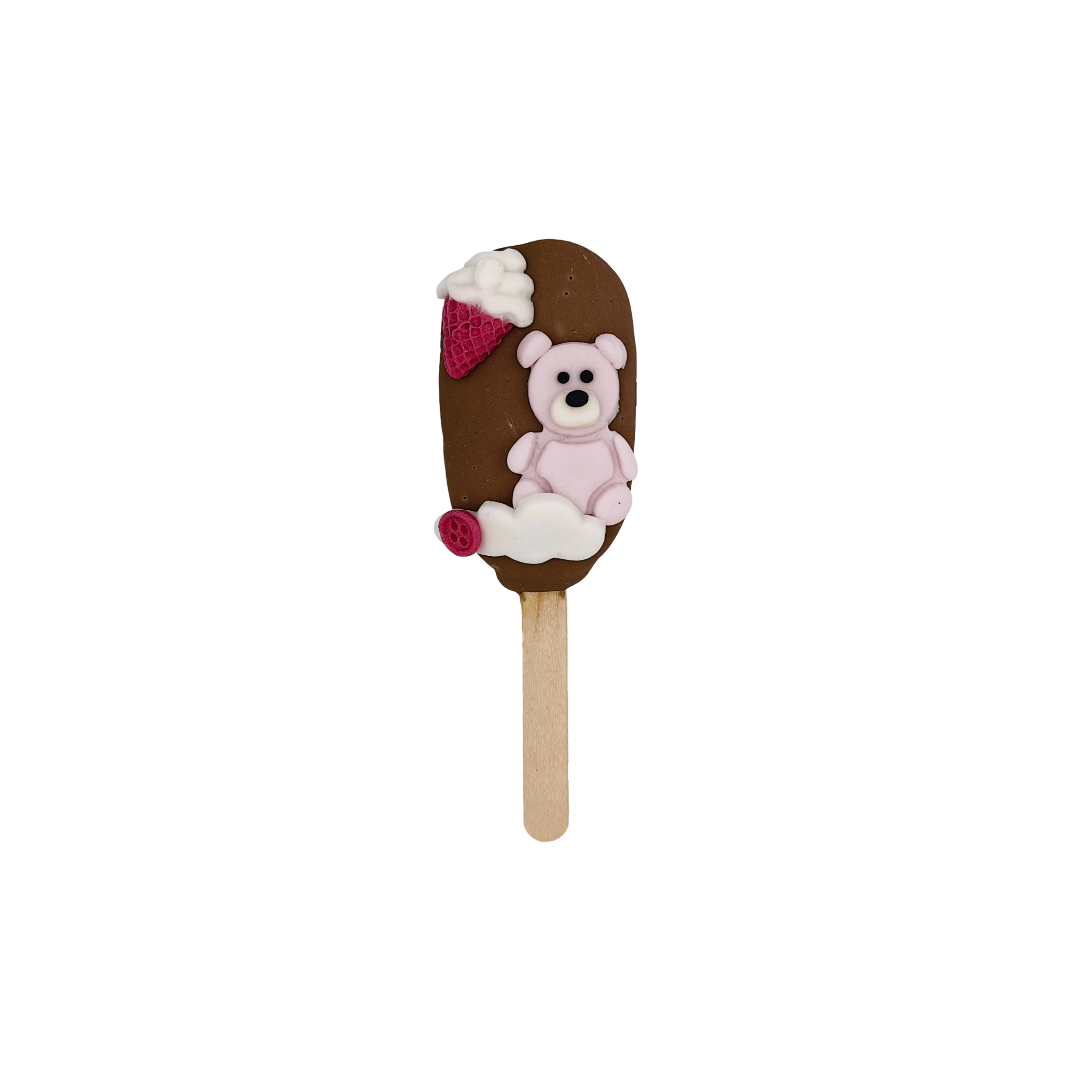 Cakesicle Αρκουδάκι σε Ροζ Τόνους