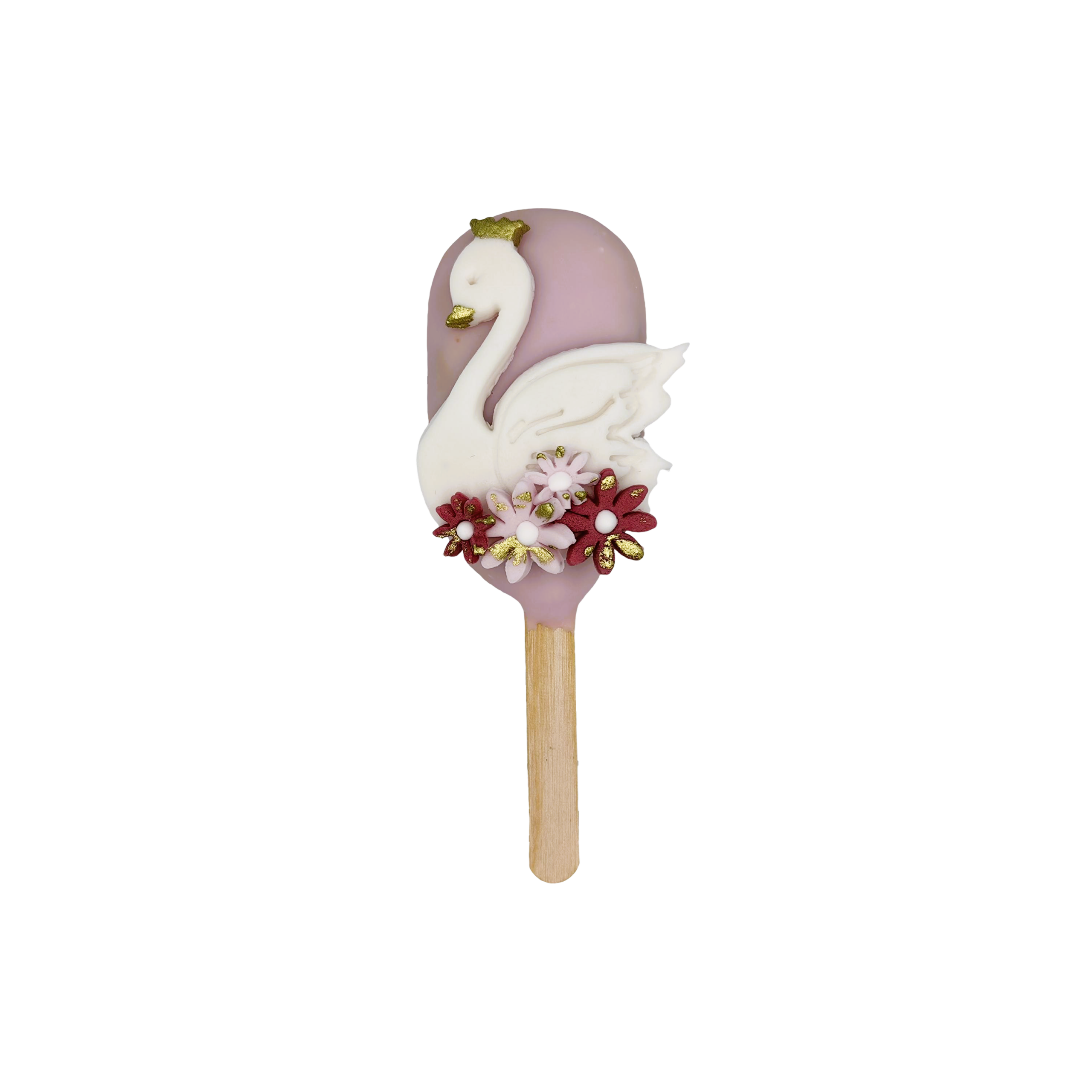 Cakesicle Κύκνος με Λουλούδια