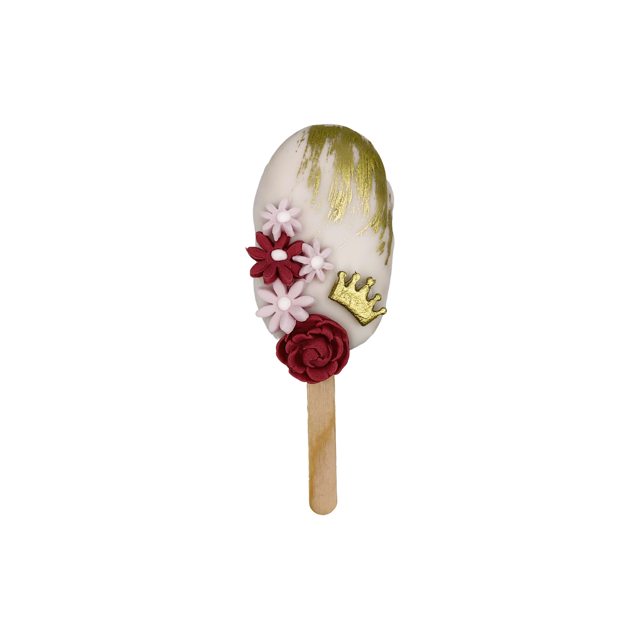 Cakesicle Floral Λευκό & Μπορντό